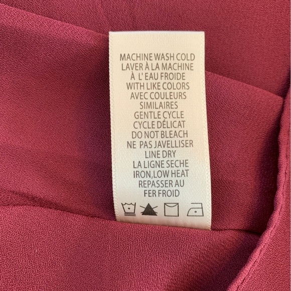 NWT Max Studio Dress Maxi Ruffled Hem Size XS Burgundy Raspberry Color - Picture 10 of 16